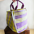 Load image into Gallery viewer, Nylon Tote Bag - Yellow/Purple