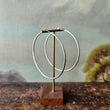 Load image into Gallery viewer, large silver hoop earring