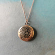 Load image into Gallery viewer, Round Locket with flower detail rosegold necklace
