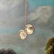 Load image into Gallery viewer, Round Locket with flower detail rosegold necklace