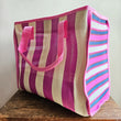 Load image into Gallery viewer, Nylon Tote Bag - Pink/Navy