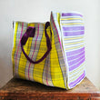 Load image into Gallery viewer, Nylon Tote Bag - Yellow/Purple