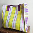 Load image into Gallery viewer, Nylon Tote Bag - Yellow/Purple