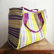 Load image into Gallery viewer, Nylon Tote Bag - Yellow/Purple