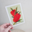 Load image into Gallery viewer, Australian Native Floral Postcard / Gift Card - Crimson Bottlebrush