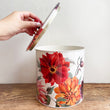 Load image into Gallery viewer, Tin Biscuit Barrel - Dahlia