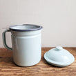 Load image into Gallery viewer, Dripping Container 19x13cm - Duck Egg/Grey Rim