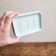 Load image into Gallery viewer, Soap Dish 13cm - Duck Egg/Grey Rim