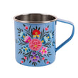 Load image into Gallery viewer, Pansy Handpainted Metal Mug - Ocean