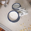 Load image into Gallery viewer, 4Pc Enamel Measuring Cups Set - White/Blue