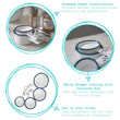 Load image into Gallery viewer, 4Pc Enamel Measuring Cups Set - White/Blue