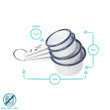 Load image into Gallery viewer, 4Pc Enamel Measuring Cups Set - White/Blue