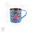 Load image into Gallery viewer, Pansy Handpainted Metal Mug - Ocean