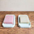 Load image into Gallery viewer, Soap Dish 13cm - Duck Egg/Grey Rim