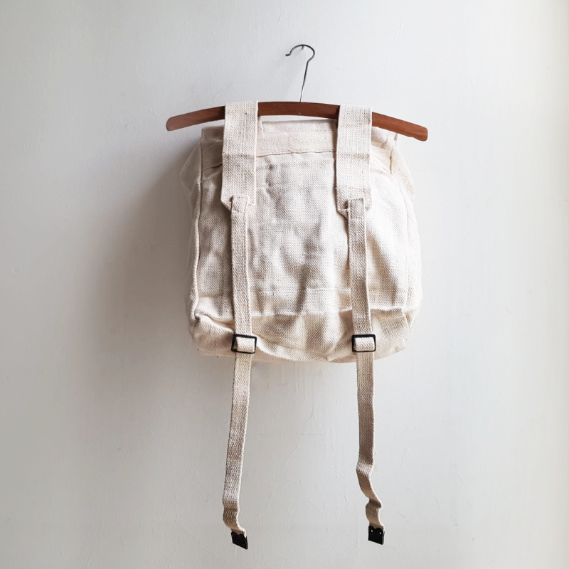 Outlet Camping Natural Canvas Backpack
