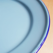 Load image into Gallery viewer, Flat Enamel Plate 24cm - Baby Blue Rich text editor
