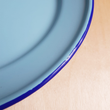 Load image into Gallery viewer, Flat Enamel Plate 24cm - Baby Blue Rich text editor