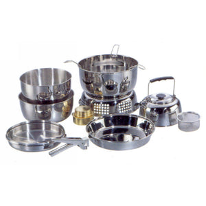 Outlet Camping Alcohol Cookset Stainless Steel