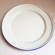 Load image into Gallery viewer, Flat Enamel Plate 24cm - Cream