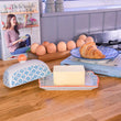 Load image into Gallery viewer, Hand Painted Butter Dish - 18.5cm Light Blue