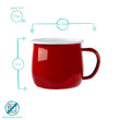 Load image into Gallery viewer, Outlet Enamel Belly Mug - Red 375ml