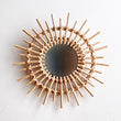 Load image into Gallery viewer, Wooden Rattan Mirror 29cm