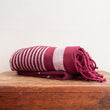 Load image into Gallery viewer, Deluxe Turkish Beach Towel - Burgundy