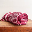 Load image into Gallery viewer, Deluxe Turkish Beach Towel - Burgundy