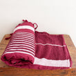 Load image into Gallery viewer, Deluxe Turkish Beach Towel - Burgundy