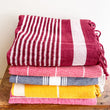 Load image into Gallery viewer, Deluxe Turkish Beach Towel - Burgundy