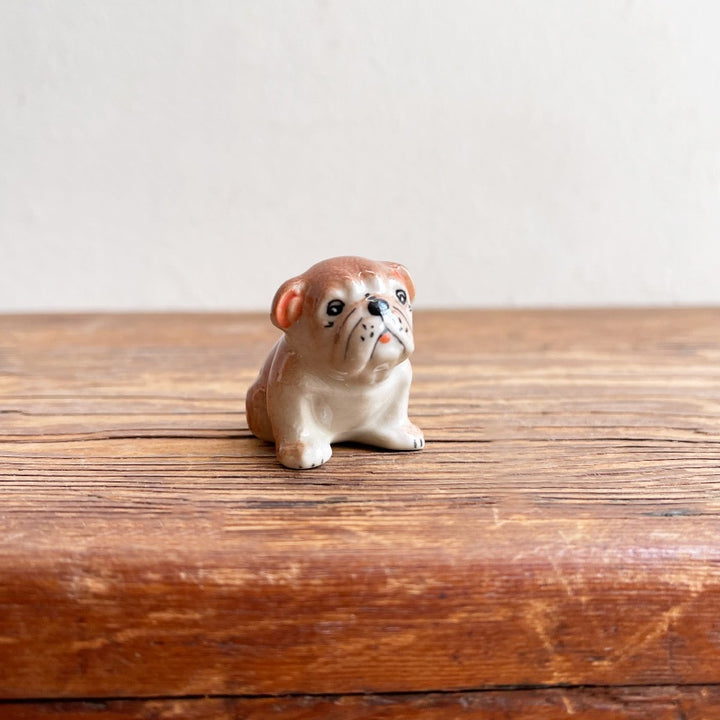 Miniature Ceramic Bulldog Brown - Small
