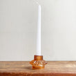 Load image into Gallery viewer, Glass Vintage Style  Candle Holder - Aida Amber