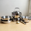 Load image into Gallery viewer, Outlet Camping Alcohol Cookset Stainless Steel