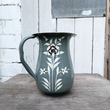 Load image into Gallery viewer, Hand Painted Folk Art Jug - Grey Flower
