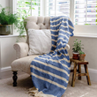Load image into Gallery viewer, Outlet Turkish Beach Towel - Dark Blue Stripe