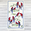 Load image into Gallery viewer, Tea Towel - Crimson Rosella, Australian printed tea towels