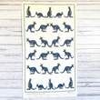 Load image into Gallery viewer, Tea Towel - Blue Kangaroo, Australian printed tea towels