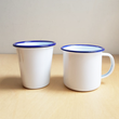 Load image into Gallery viewer, Outlet Camping Enamel Mug 9cm - White