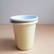 Load image into Gallery viewer, Vintage Style Enamelware Tumbler - Yellow/White 300ml