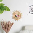 Load image into Gallery viewer, Wooden Rattan Mirror 29cm