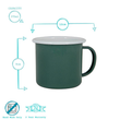 Load image into Gallery viewer, Outlet Enamel Mug - Viridian Green 375ml