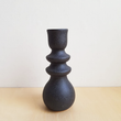 Load image into Gallery viewer, Bloomingville Lou Candlestick Holder - Black Stoneware