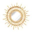Load image into Gallery viewer, Wooden Rattan Mirror 29cm