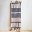 Load image into Gallery viewer, Bloomingville Recycled Cotton Throw - Blue/Natural