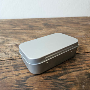 Mini Hinged Rectangle Tin - Silver