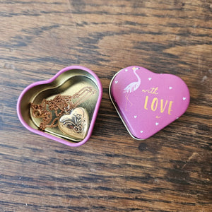 Little Gestures Mini Heart Tin - With Love