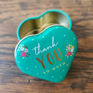 Little Gestures Mini Heart Tin - Thank You