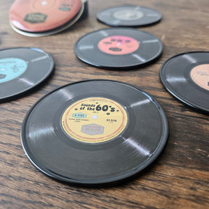 Vintage Audio Coasters In A Tin