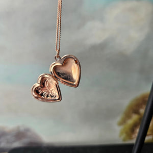 Outlet Heart locket Rosegold Flowers