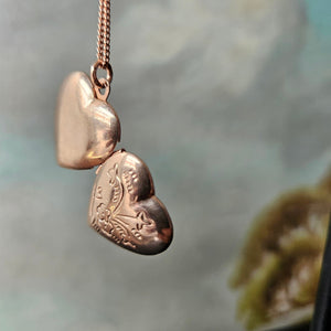 Outlet Heart locket Rosegold Flowers